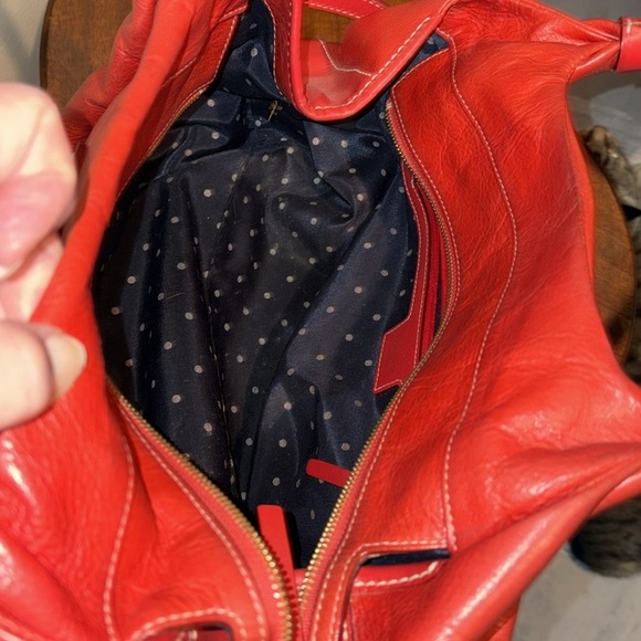 Kate Spade  Satchel   Shoulder bag beautiful pebbled, leather in red orange - Picture 8 of 17